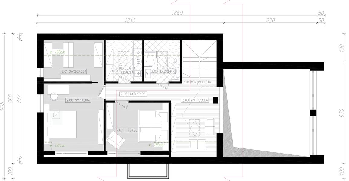 Poddasze projektu Nora