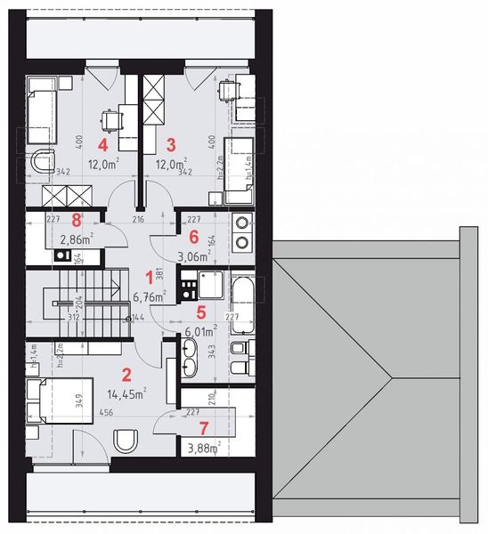 Poddasze projektu Domena 210 B