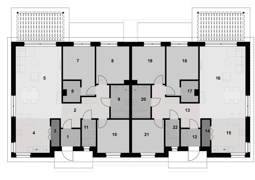 Parter projektu Eco 52 - dwulokalowy