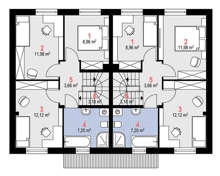 Piętro 1 projektu Liszka 2 Multi Duolit (1939)