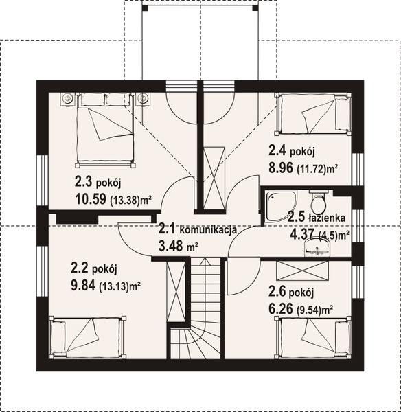 Poddasze projektu Łącko dw 9