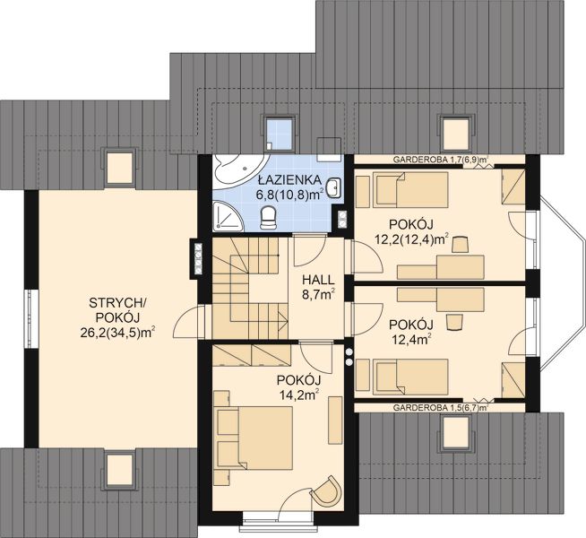 Poddasze projektu APS 246 paliwo stałe