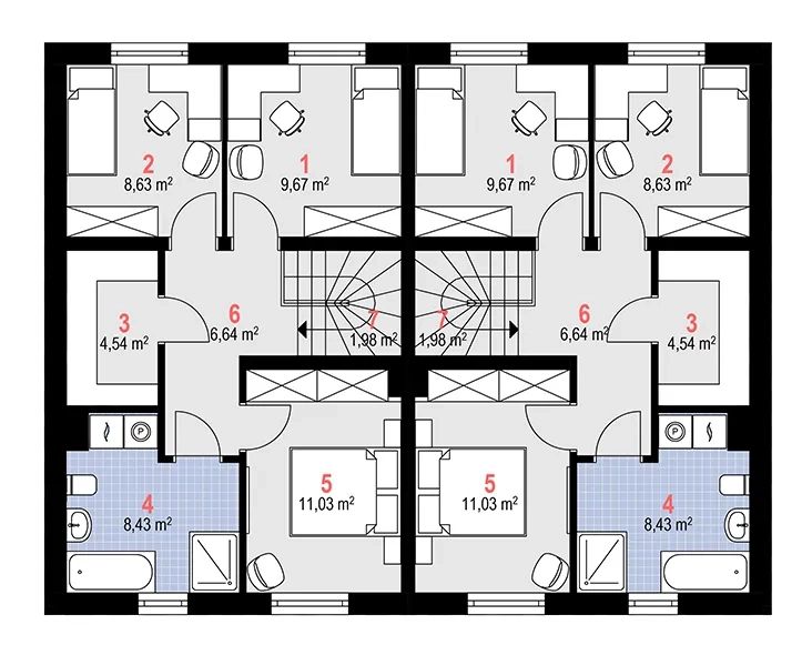 Piętro 1 projektu Liszka G Multi Duolit (1951)