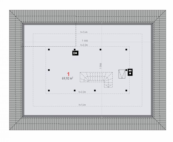 Poddasze projektu Domena 163 C3