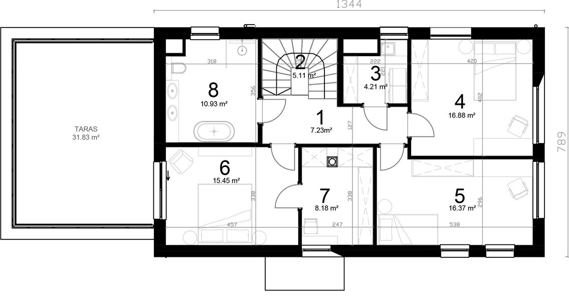 Piętro 1 projektu JB65