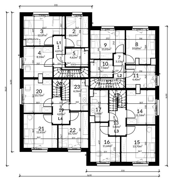 Piętro 1 projektu JB67