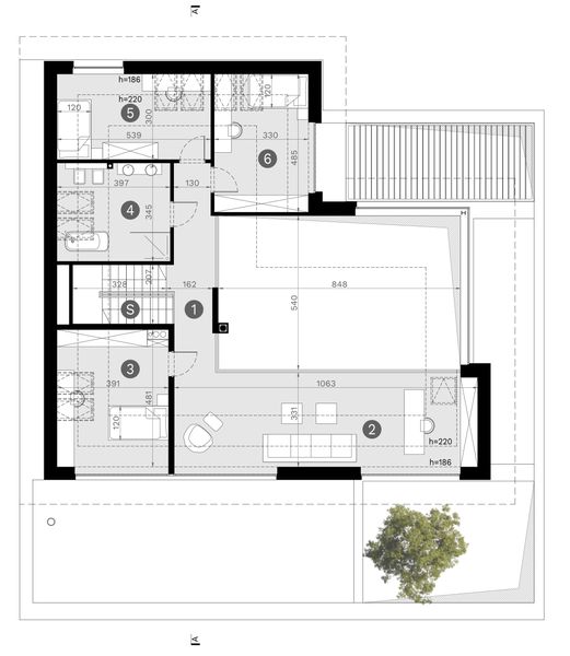 Piętro 1 projektu HomeKoncept 128