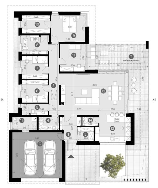 Parter projektu HomeKoncept 126 wariant 01