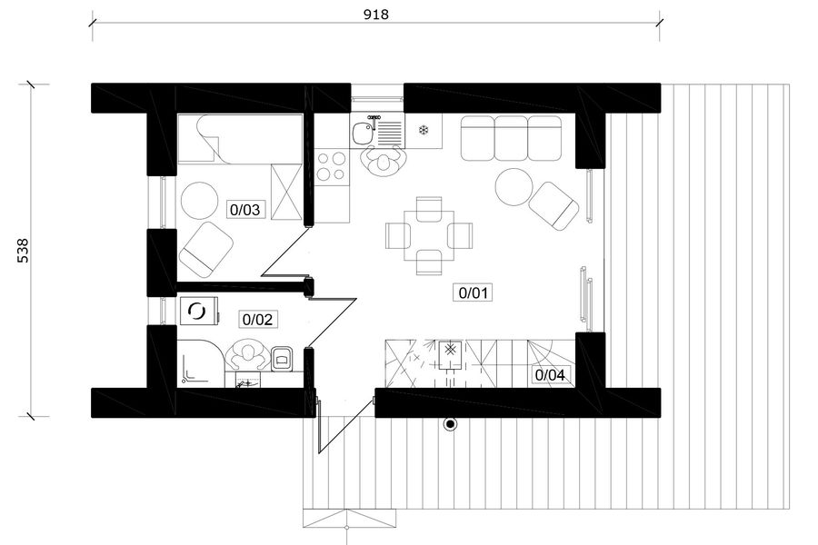Parter projektu Jaskółka 5 - murowany