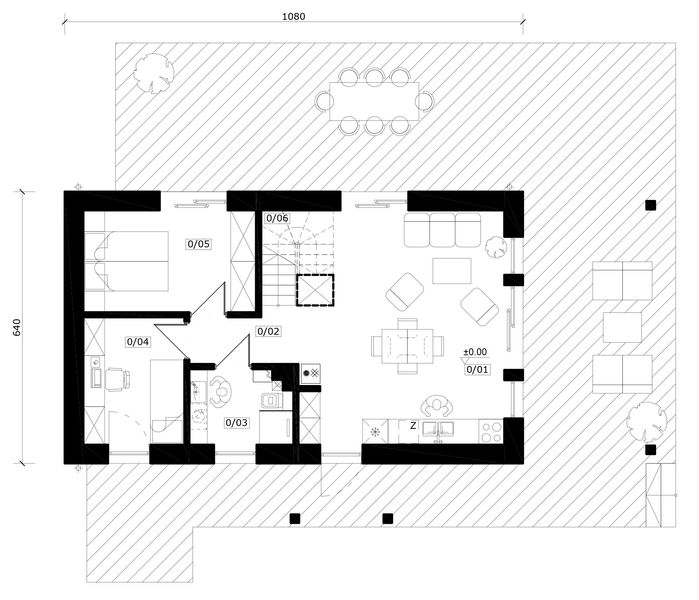 Parter projektu Mazury 2 - murowany