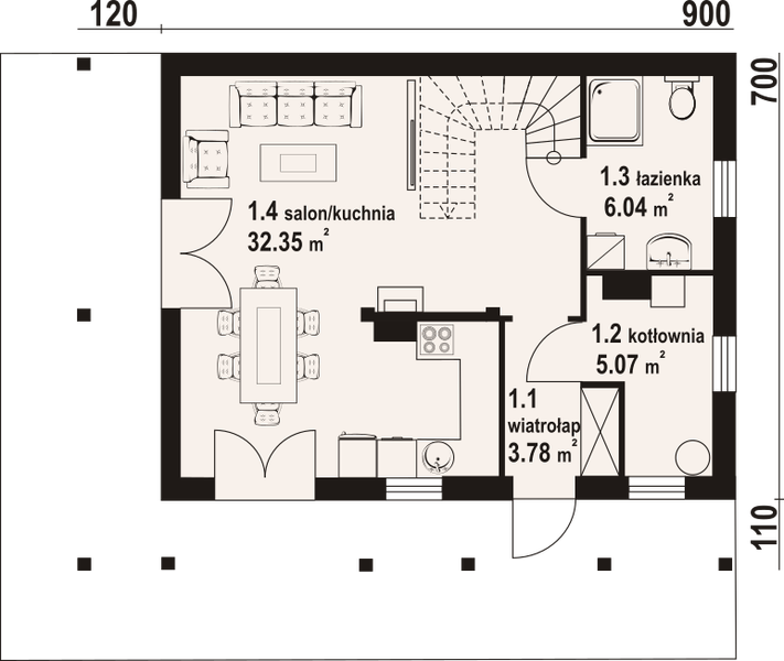 Parter projektu Świdnica mała dws 7