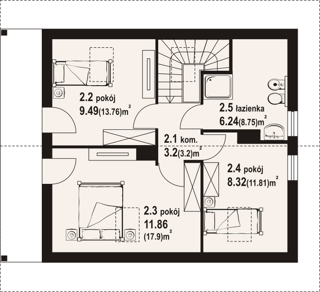 Poddasze projektu Świdnica mała dws 7