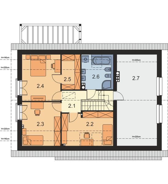Poddasze projektu AJAKS 6 B