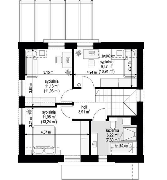 Poddasze projektu Przyjemny 3