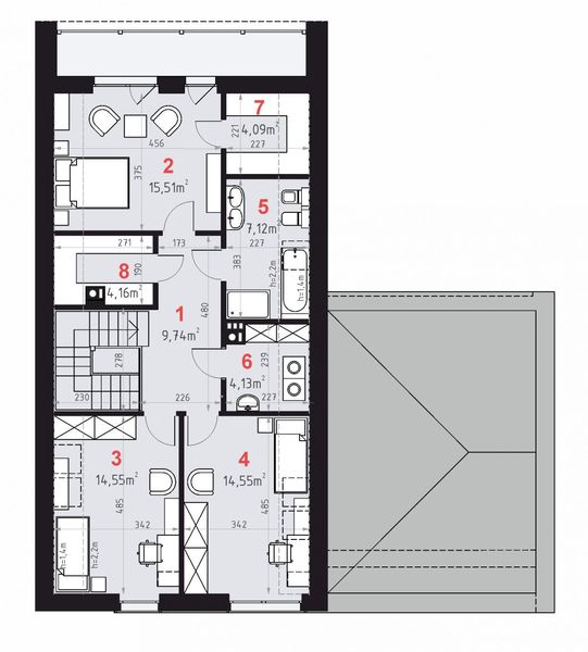 Poddasze projektu Domena 210 B1