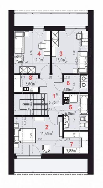 Poddasze projektu Domena 210 C