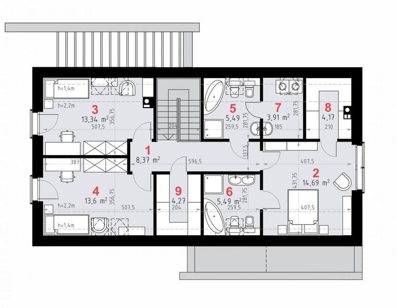 Poddasze projektu Domena 212 A