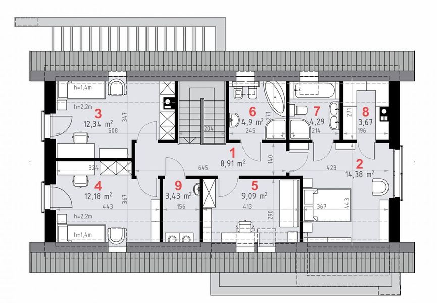 Poddasze projektu Domena 212 A1