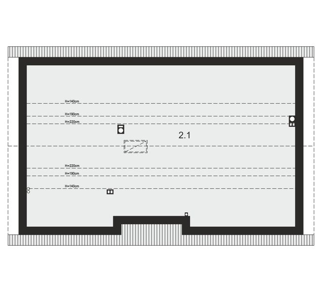 Poddasze projektu Tracja 6 strop monolityczny