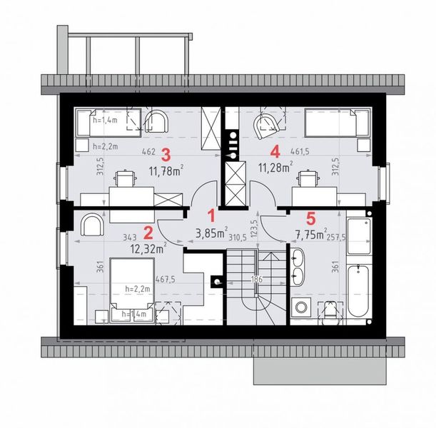 Poddasze projektu Domena 209 C3