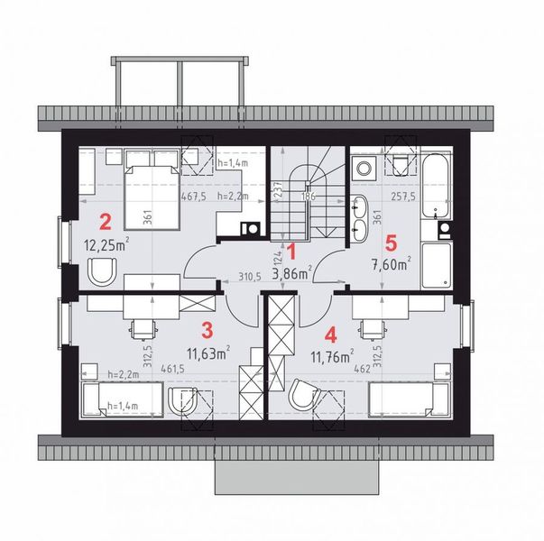 Poddasze projektu Domena 209 C1