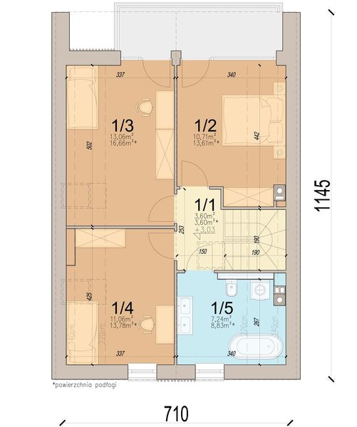 Poddasze projektu Vincent 4 mini