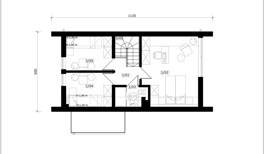 Poddasze projektu Kalina