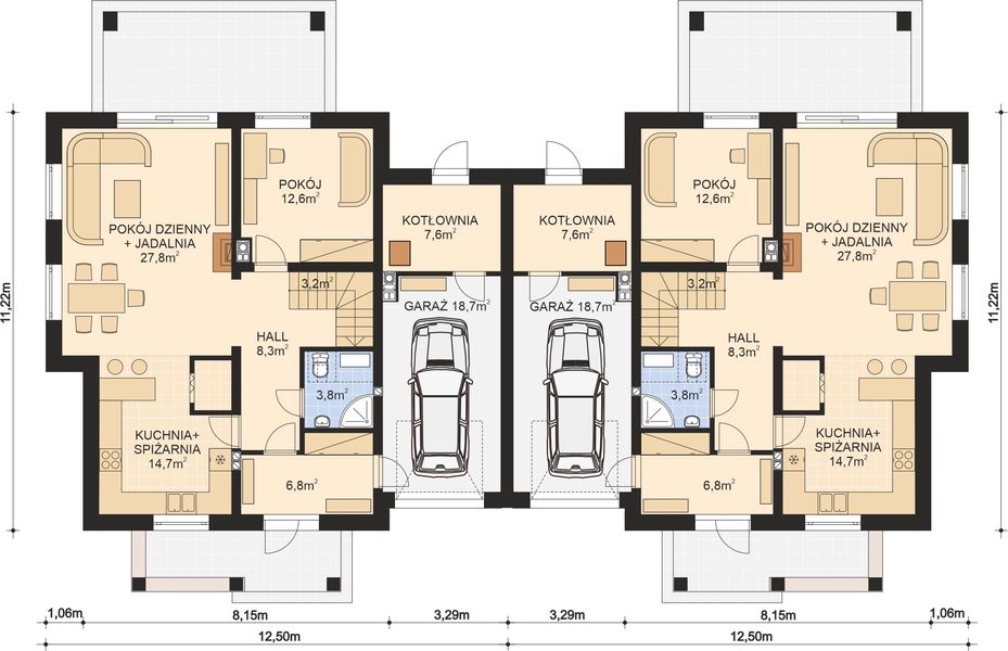 Parter projektu APS 149 NEW dwulokalowy ECO
