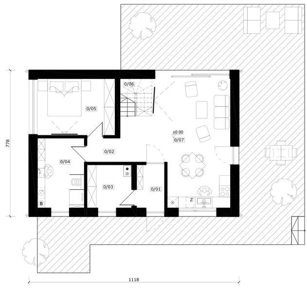 Parter projektu Kantry 4 - murowany