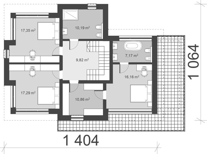 Piętro 1 projektu uA445