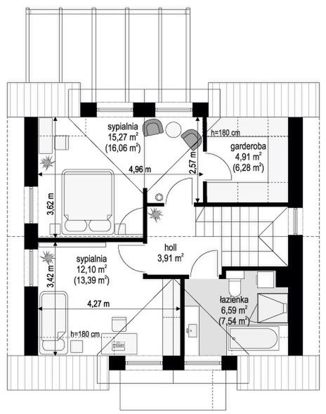 Poddasze projektu Przyjemny 4