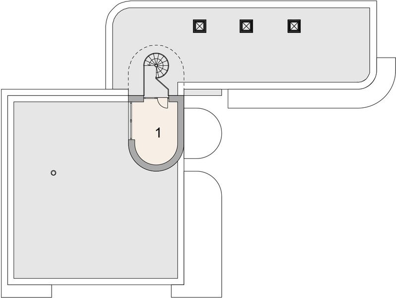 Projekt domu LK&1088 - rzut 2 piętra, dom liczy 6 pokoje, 3 łazienki i wc