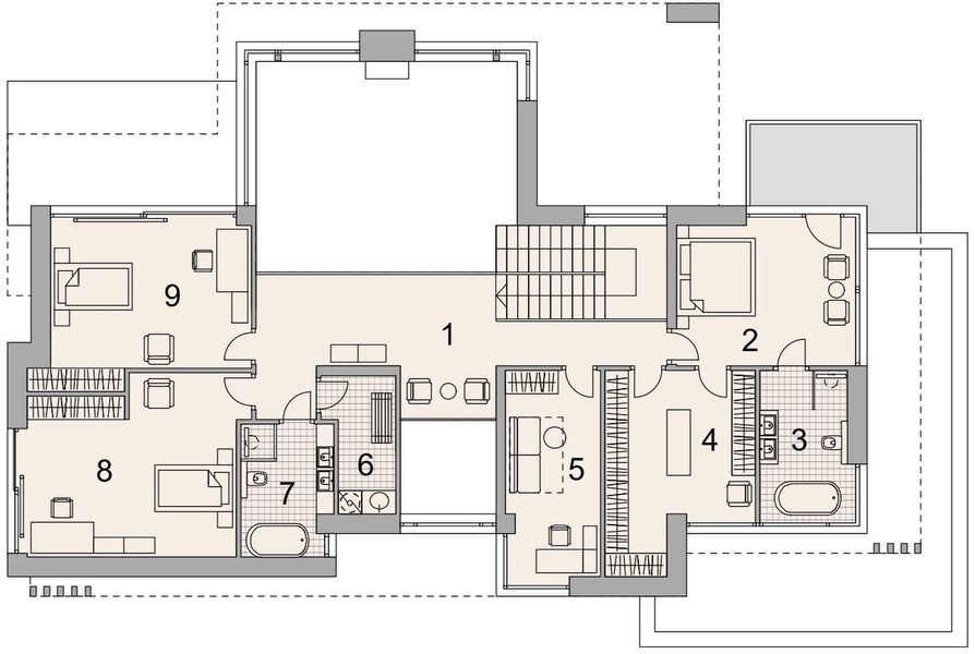 Piętro 1 projektu LK&1907