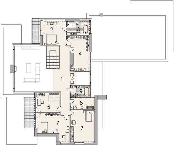 Piętro 1 projektu LK&1838