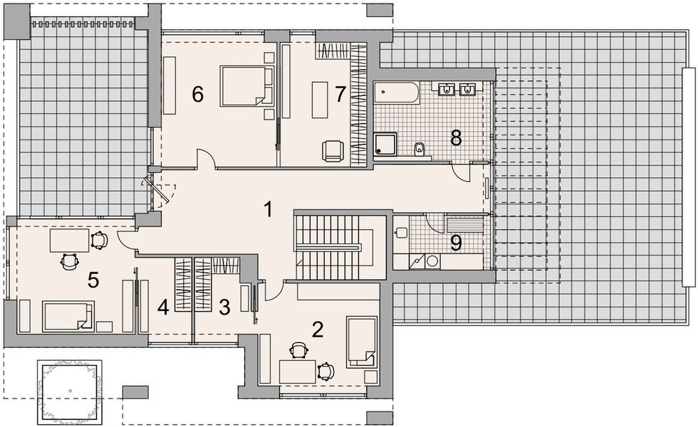 Piętro 1 projektu LK&1804