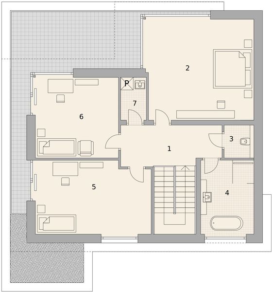 Piętro 1 projektu LK&1759