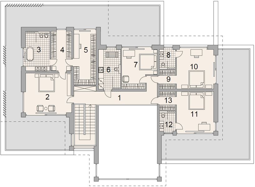 Piętro 1 projektu LK&1740