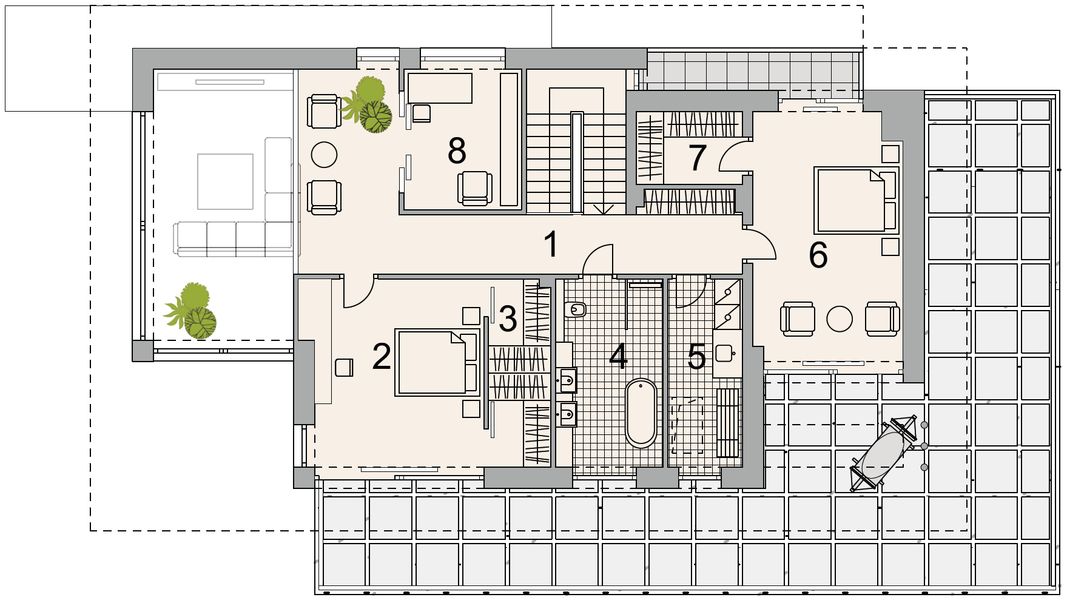 Piętro 1 projektu LK&1729