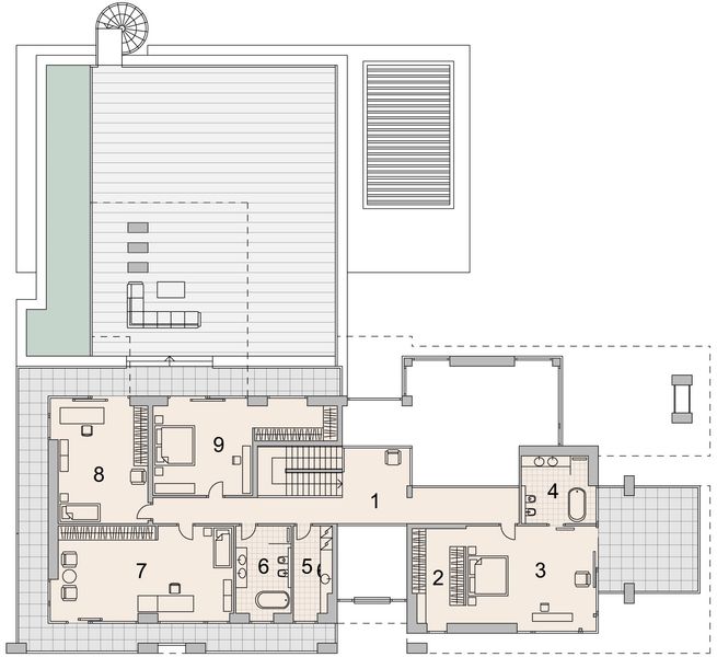 Piętro 1 projektu LK&1717