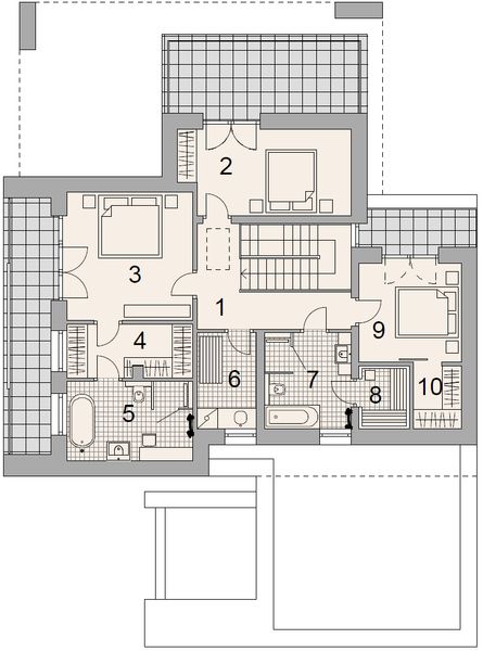 Piętro 1 projektu LK&1713