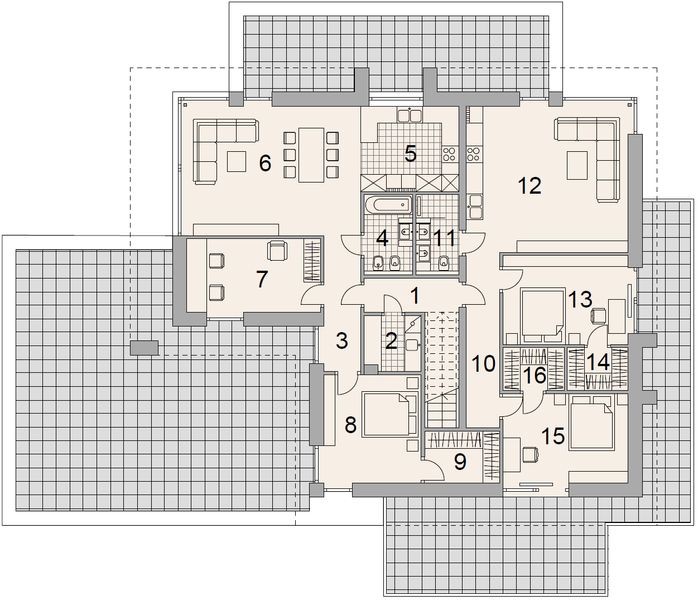 Piętro 1 projektu LK&1695