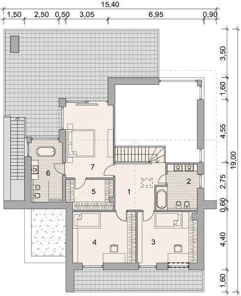 Piętro 1 projektu LK&1679