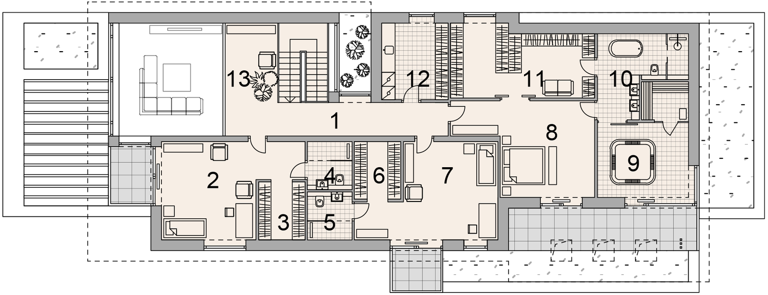 Piętro 1 projektu LK&1660