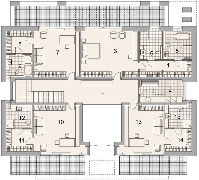 Piętro 1 projektu LK&1658