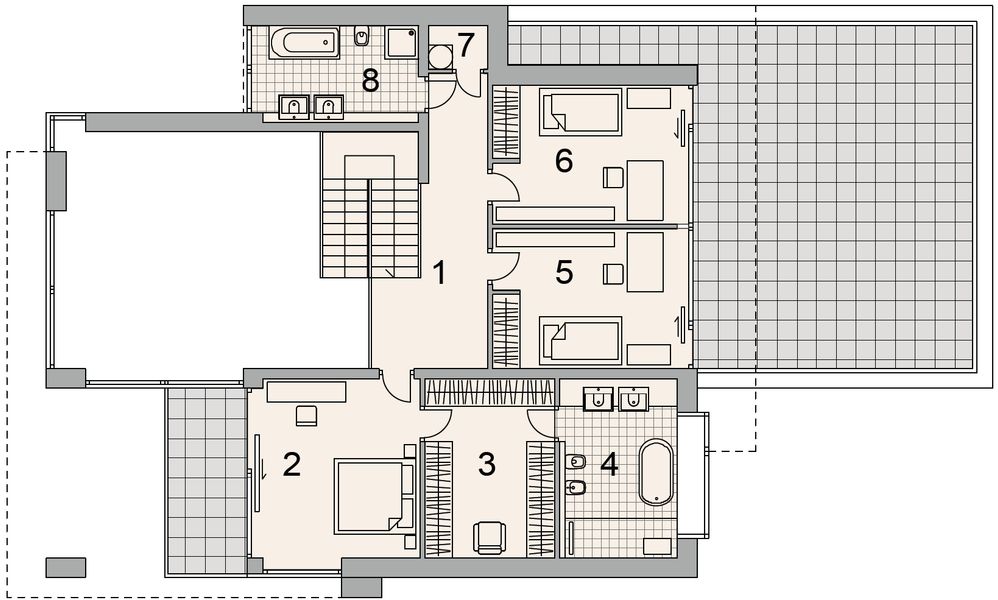 Piętro 1 projektu LK&1652