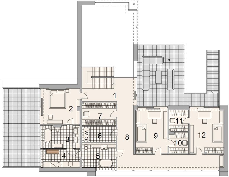 Piętro 1 projektu LK&1647