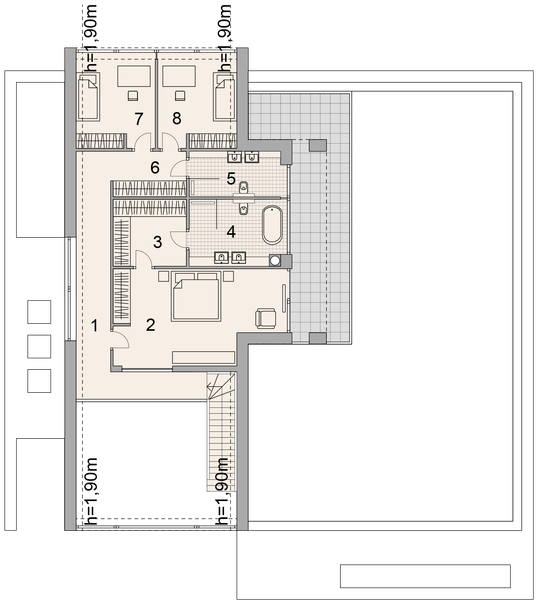 Piętro 1 projektu LK&1643