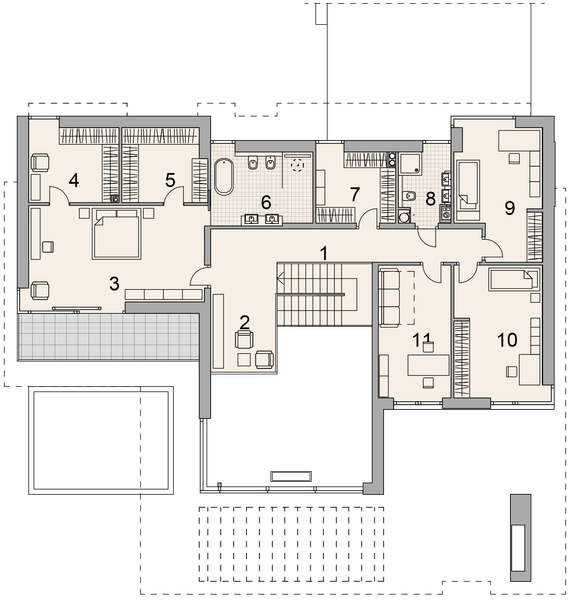 Piętro 1 projektu LK&1603