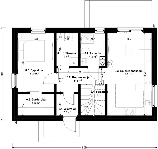 Parter projektu Dom prefabrykowany DH70-7