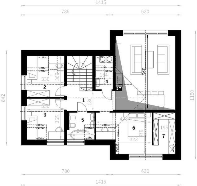 Poddasze projektu FarmHouse One